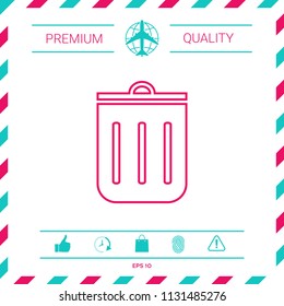 Trash can, icon