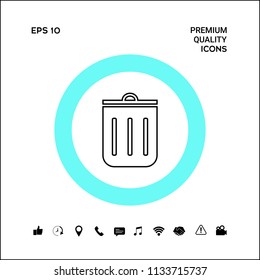 Trash can, icon
