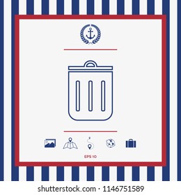 Trash can, icon