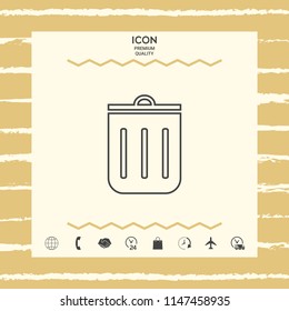 Trash can, icon