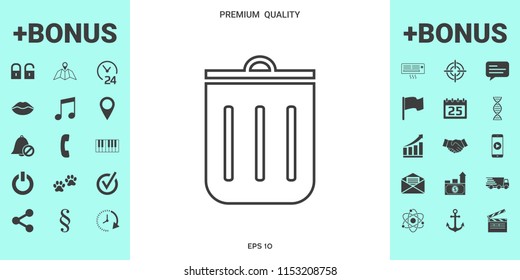 Trash can, icon