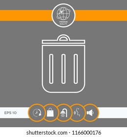 Trash can, icon