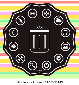 Trash can, icon