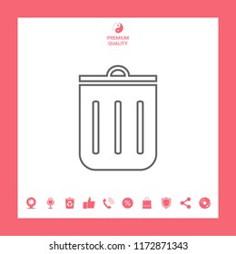 Trash can, icon