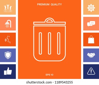 Trash can, icon