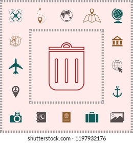 Trash can, icon