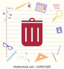 Trash can icon