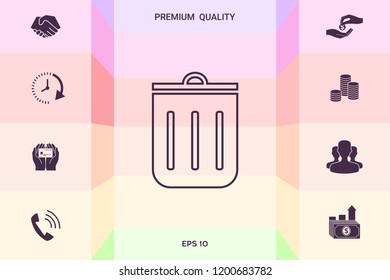 Trash can, icon
