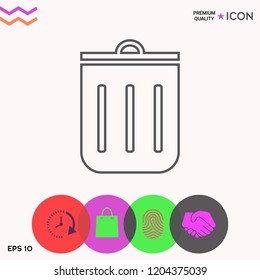 Trash can, icon