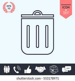 Trash can, icon