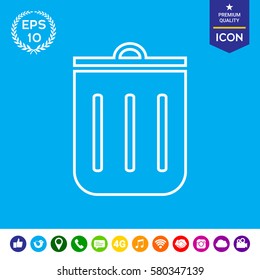 Trash can, icon