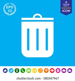 Trash can icon