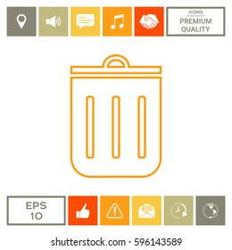 Trash can, icon