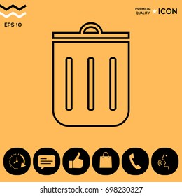 Trash can, icon