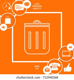 Trash can, icon