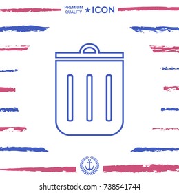Trash can, icon