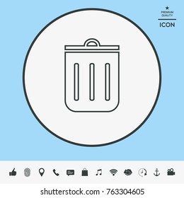 Trash can, icon