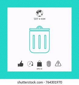 Trash can, icon
