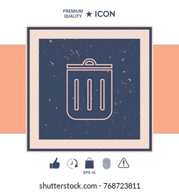 Trash can, icon