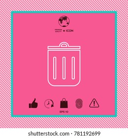Trash can, icon