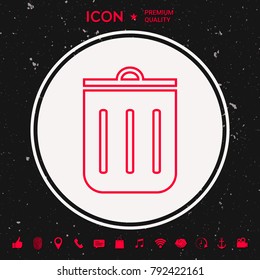 Trash can, icon