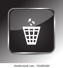 trash can icon 3d, for Internet icon and application icon. Vector eps 10.