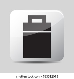 trash can icon 3d, for Internet icon and application icon. Vector eps 10.