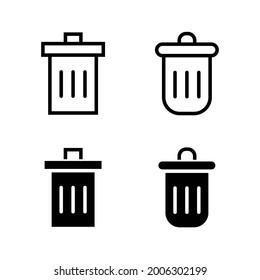 Trash can icon for apps and web sites