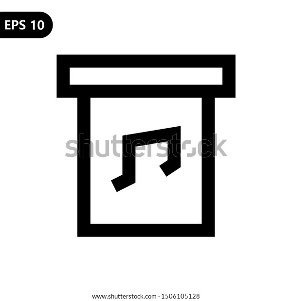 Trash Can Icon Audio Music App Stock Image Download Now