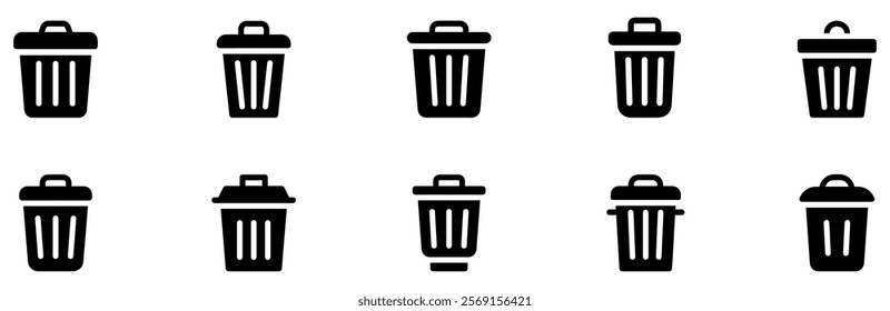 Trash can icon. Trash bin icon. Bin icon concept. Vector Illustration. EPS 10