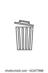 trash can icon, bin icon. Dustbin vector icon