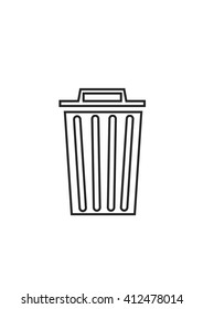 trash can icon, bin icon. Dustbin vector icon