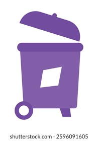 Trash can icon. Trash bin icon great for silhouette symbol logo design. Office trash icon symbol. Garbage sign icon isolated on white background. Vector illustration.