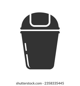 Trash can icon. Trash bin illustration flat sign vector