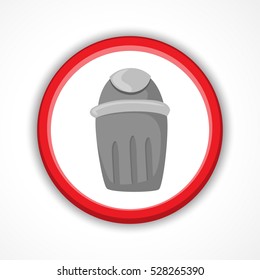 Trash can icon, bin sign, garbage, vector illustration.