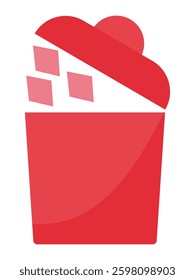 Trash can icon. Trash bin vector silhouette symbol website logo design. Garbage bin symbol sign. Plastic trash can icon isolated on white background. Vector illustration. EPS 10