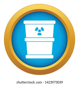 Trash can icon blue vector isolated on white background for any design