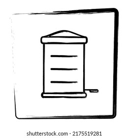 icono de la papelera. Marco del pincel. Ilustración vectorial.