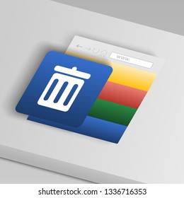trash can icon. From collection button icons