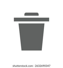 trash can icon collection, vector, illustration, white background