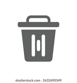 trash can icon collection, vector, illustration, white background