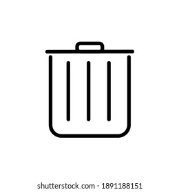 Trash can icon. Container flat. Vector