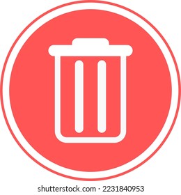 Trash can icon, delete button