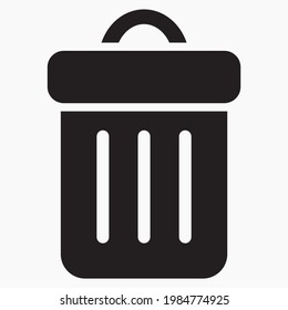 Trash can icon. Delete files. Waste recycling. Vector icon.