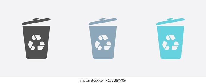 Trash can icon. Delete, Move to Trash, clear the disk space. Garbage sign symbol.