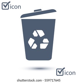 Trash can icon. Delete, Move to Trash, clear the disk space. Vector illustration 