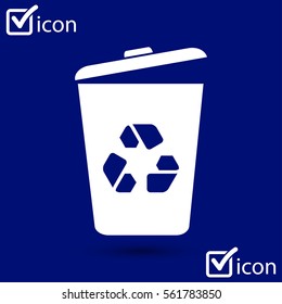 Trash can icon. Delete, Move to Trash, clear the disk space. Vector illustration 