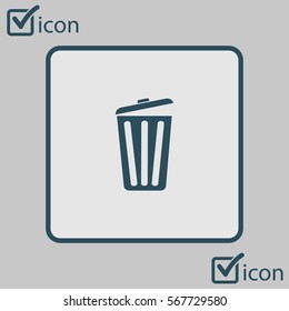 Trash can icon. Delete, Move to Trash, clear the disk space. Vector illustration.