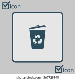 Trash can icon. Delete, Move to Trash, clear the disk space. Vector illustration 