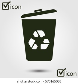 Trash can icon. Delete, Move to Trash, clear the disk space. Vector illustration 